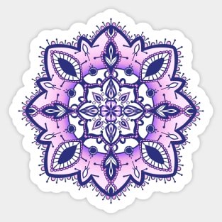 Violet color mandala art Sticker